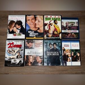 Bundle set 8 Mixed Movie DVD Lot - Assorted Comedy & Drama action romance